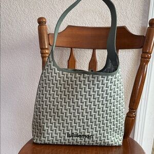 Lululemon Athletica Green Patterned Shoulder Bag